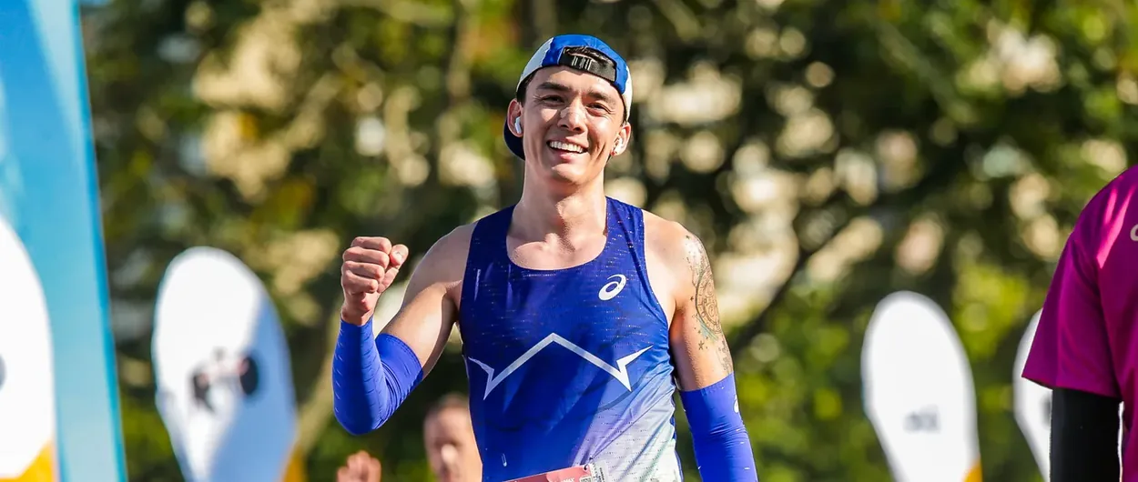 Atleta da Handi correndo em prova