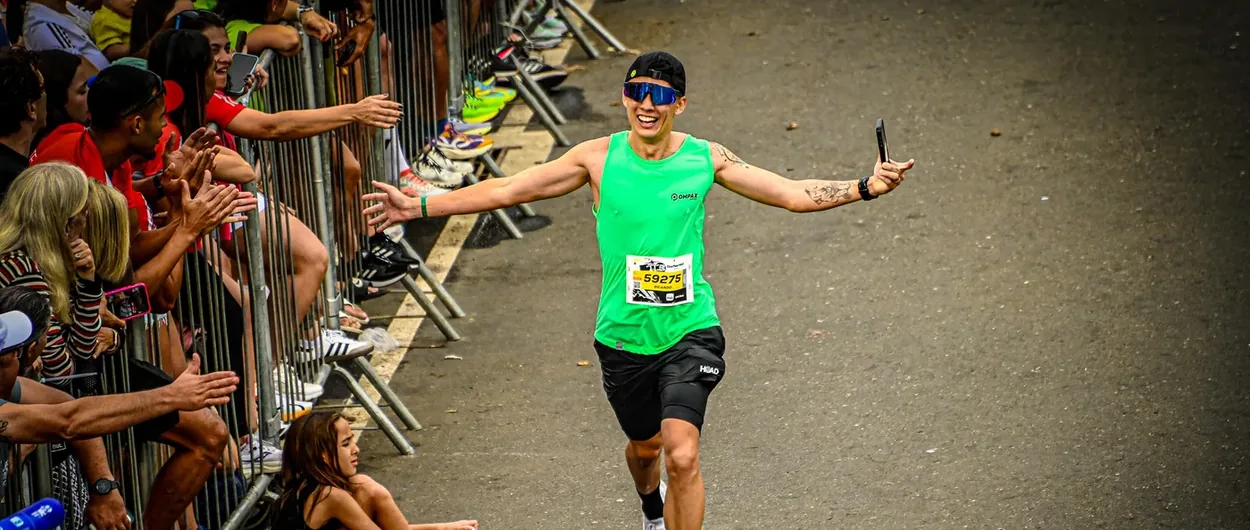 Atleta da Handi em treino de rua